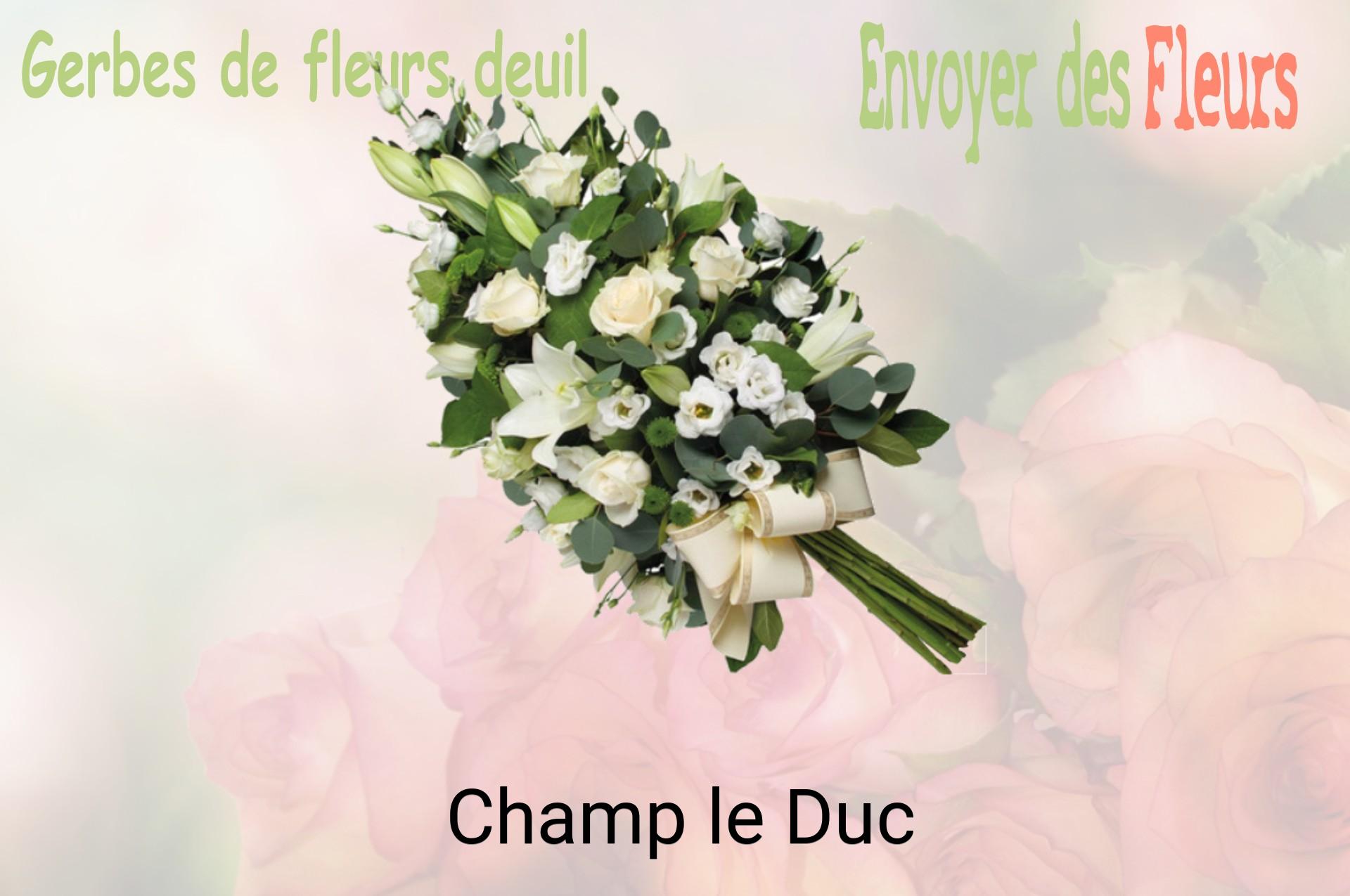 Gerbe de fleurs de deuil livrée à Champ-le-Duc